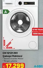 SEG CM 12121 INV ÇAMAŞIR MAKİNESİ 1200 DEVİR 12 KG fiyat ve kampanya bilgisi